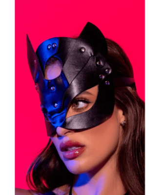 Masque félin en faux cuir - Mapalé
